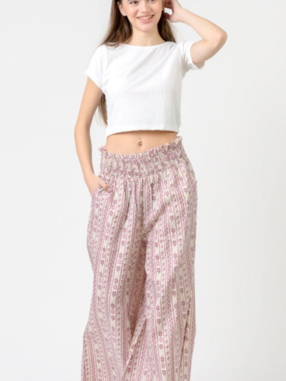 Rhea Flower Print Wide leg cotton Pants NWT Size S/M